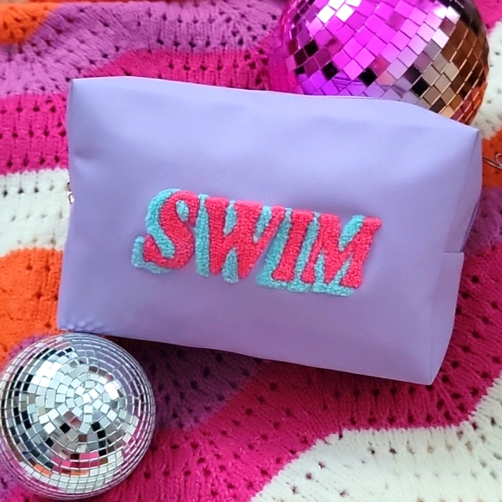 Lavender "Swim" pouch